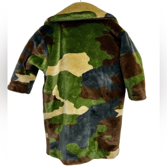 Adidas Ivy Park Beyonce Unisex Kids Sz 5/6/2XS Faux Fur Camouflage Jacket Coat - Picture 3 of 14